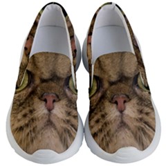 Cute Persian Catface In Closeup Kids Lightweight Slip Ons by Amaryn4rt