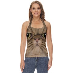 Cute Persian Catface In Closeup Basic Halter Top by Amaryn4rt