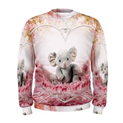 Elephant-heart-plush-vertical-toy Men s Sweatshirt