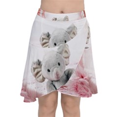 Elephant-heart-plush-vertical-toy Chiffon Wrap Front Skirt