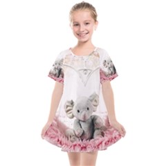 Elephant-heart-plush-vertical-toy Kids  Smock Dress by Amaryn4rt