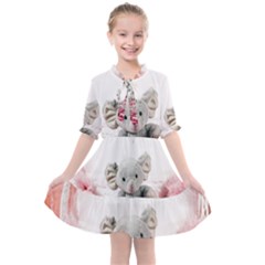 Elephant-heart-plush-vertical-toy Kids  All Frills Chiffon Dress by Amaryn4rt