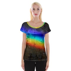 Rainbow-color-prism-colors Cap Sleeve Top by Amaryn4rt