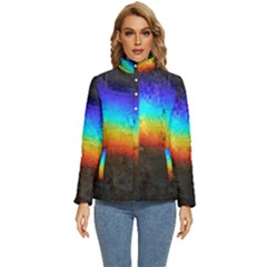 Rainbow-color-prism-colors Women s Puffer Bubble Jacket Coat by Amaryn4rt