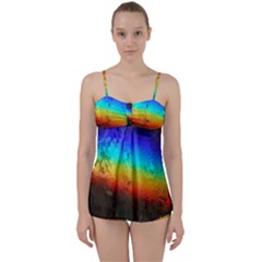 Rainbow-color-prism-colors Babydoll Tankini Set by Amaryn4rt