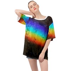 Rainbow-color-prism-colors Oversized Chiffon Top by Amaryn4rt