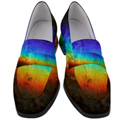 Rainbow-color-prism-colors Women s Chunky Heel Loafers by Amaryn4rt