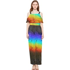 Rainbow-color-prism-colors Draped Sleeveless Chiffon Jumpsuit by Amaryn4rt