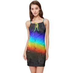 Rainbow-color-prism-colors Summer Tie Front Dress by Amaryn4rt