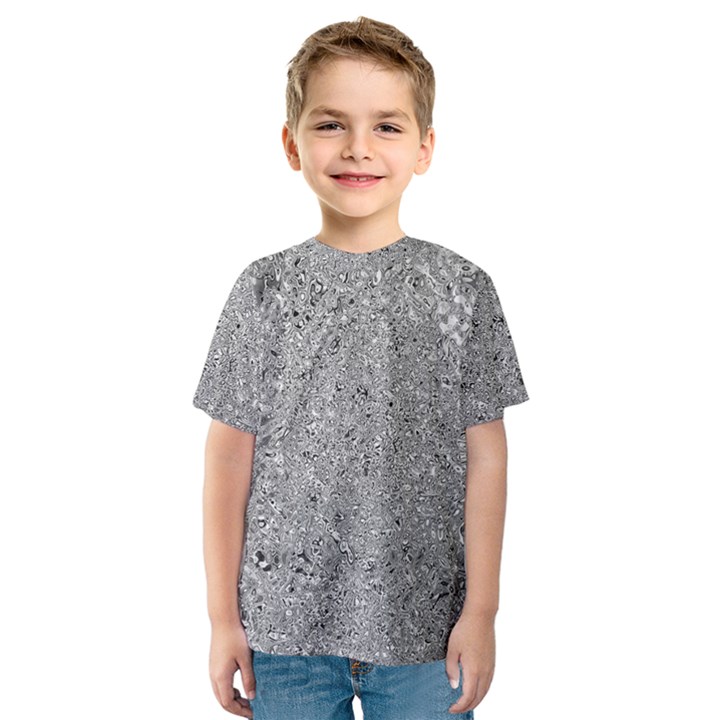 Abstract Flowing And Moving Liquid Metal Kids  Sport Mesh T-Shirt