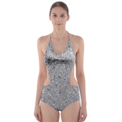 Abstract Flowing And Moving Liquid Metal Cut-out One Piece Swimsuit by Amaryn4rt