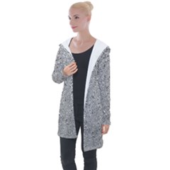 Abstract Flowing And Moving Liquid Metal Longline Hooded Cardigan by Amaryn4rt