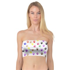 Paw Prints Background Bandeau Top by Amaryn4rt