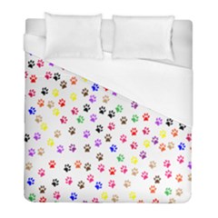 Paw Prints Background Duvet Cover (full/ Double Size) by Amaryn4rt