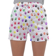 Paw Prints Background Sleepwear Shorts by Amaryn4rt