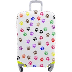 Paw Prints Background Luggage Cover (large) by Amaryn4rt