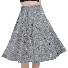 Abstract Flowing And Moving Liquid Metal A-line Full Circle Midi Skirt With Pocket by Amaryn4rt