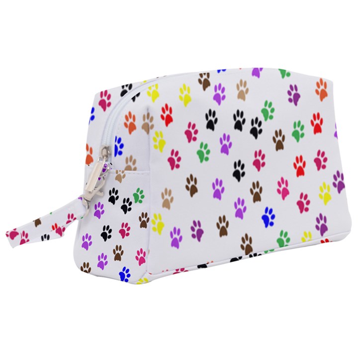 Paw Prints Background Wristlet Pouch Bag (Large)