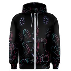 Easter-bunny-hare-rabbit-animal Men s Zipper Hoodie by Amaryn4rt