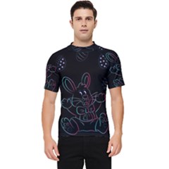 Easter-bunny-hare-rabbit-animal Men s Short Sleeve Rash Guard by Amaryn4rt