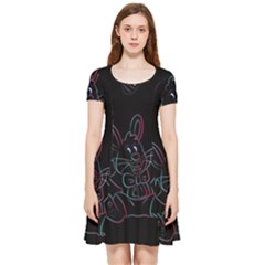 Easter-bunny-hare-rabbit-animal Inside Out Cap Sleeve Dress by Amaryn4rt