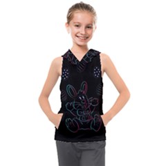 Easter-bunny-hare-rabbit-animal Kids  Sleeveless Hoodie by Amaryn4rt