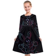 Easter-bunny-hare-rabbit-animal Kids  Midi Sailor Dress by Amaryn4rt