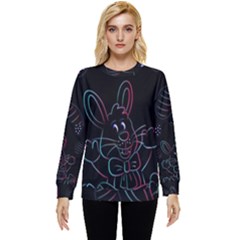 Easter-bunny-hare-rabbit-animal Hidden Pocket Sweatshirt by Amaryn4rt