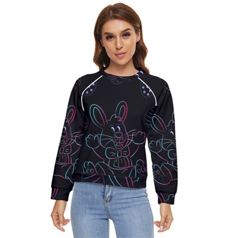 Easter-bunny-hare-rabbit-animal Women s Long Sleeve Raglan T-shirt by Amaryn4rt