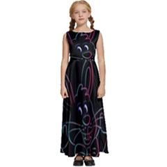 Easter-bunny-hare-rabbit-animal Kids  Satin Sleeveless Maxi Dress by Amaryn4rt