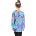 Butterfly Vector Background Kids  Double Breasted Button Coat View2