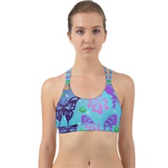 Butterfly Vector Background Back Web Sports Bra by Amaryn4rt