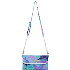 Butterfly Vector Background Mini Crossbody Handbag by Amaryn4rt