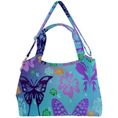 Butterfly Vector Background Double Compartment Shoulder Bag by Amaryn4rt