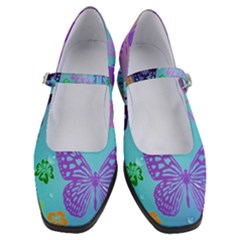 Butterfly Vector Background Women s Mary Jane Shoes by Amaryn4rt