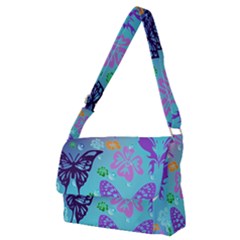 Butterfly Vector Background Full Print Messenger Bag (m) by Amaryn4rt