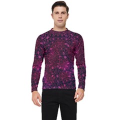 Retro-flower-pattern-design-batik- Men s Long Sleeve Rash Guard by Amaryn4rt