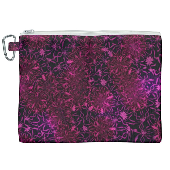 Retro-flower-pattern-design-batik- Canvas Cosmetic Bag (XXL)