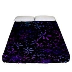 Retro-flower-pattern-design-batik Fitted Sheet (california King Size) by Amaryn4rt