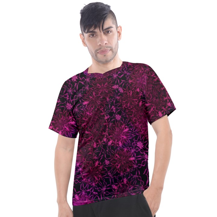 Retro-flower-pattern-design-batik- Men s Sport Top