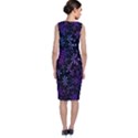 Retro-flower-pattern-design-batik Sleeveless Velvet Midi Dress View2