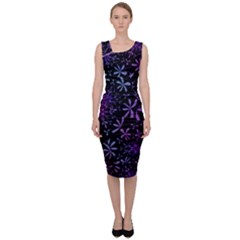 Retro-flower-pattern-design-batik Sleeveless Pencil Dress by Amaryn4rt