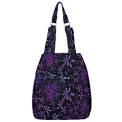 Retro-flower-pattern-design-batik Center Zip Backpack by Amaryn4rt