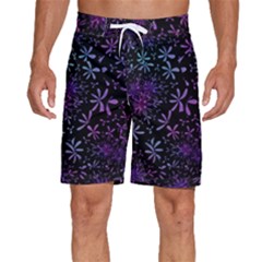 Retro-flower-pattern-design-batik Men s Beach Shorts by Amaryn4rt