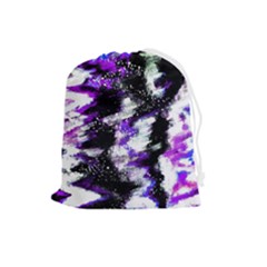 Abstract Canvas-acrylic-digital-design Drawstring Pouch (large) by Amaryn4rt