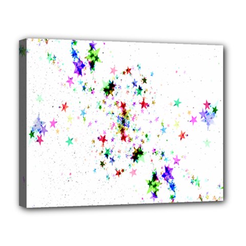 Star-structure-many-repetition- Canvas 14  X 11  (stretched) by Amaryn4rt