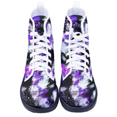 Abstract Canvas-acrylic-digital-design Men s High-top Canvas Sneakers