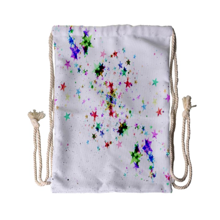 Star-structure-many-repetition- Drawstring Bag (Small)