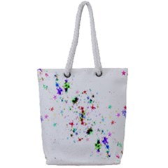 Star-structure-many-repetition- Full Print Rope Handle Tote (small) by Amaryn4rt