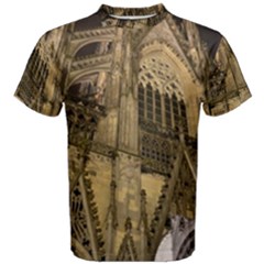 Cologne-church-evening-showplace Men s Cotton T-shirt by Amaryn4rt